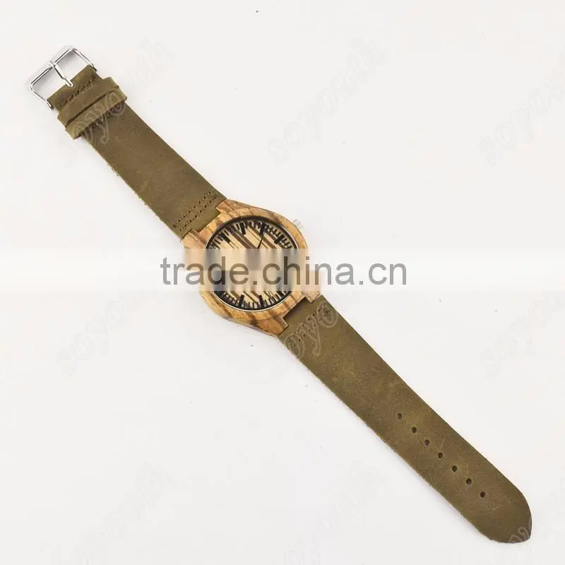 Japanese Movement Zebra Wood watch wrist watches