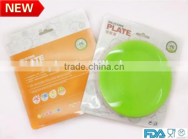 FDA dinner set colorful silicone plate dinner plate