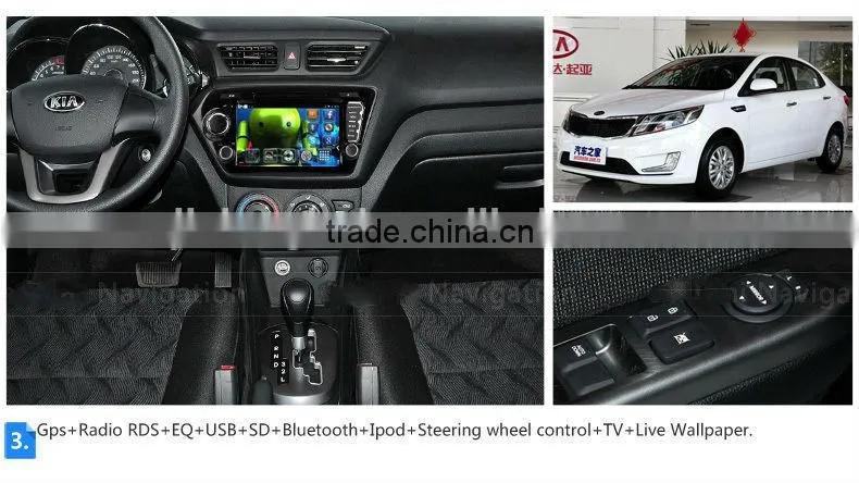 Car Factory 1024*600 screen Auto radio for Kia K2 RIO GPS 3G WIFI Android 4.2.2 CAR DVD GPS 3G WIFI FOR KIA K2 RIO 2011-2012