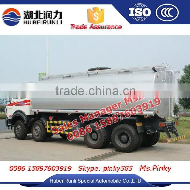 8x4 Baotou Beiben Refueling Diesel Tanker Truck 25cbm to 30cube meter Fuel Tank Trucks For Sales