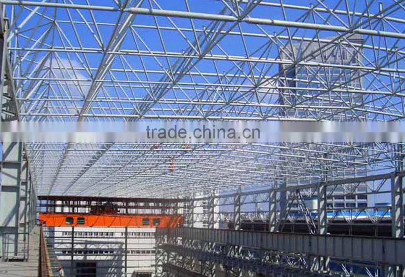 Prefabricated low price steel dome structure workshop