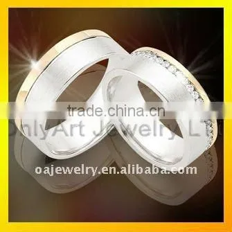 hor selling friendship gift cheap jewelry couple silver cz rings
