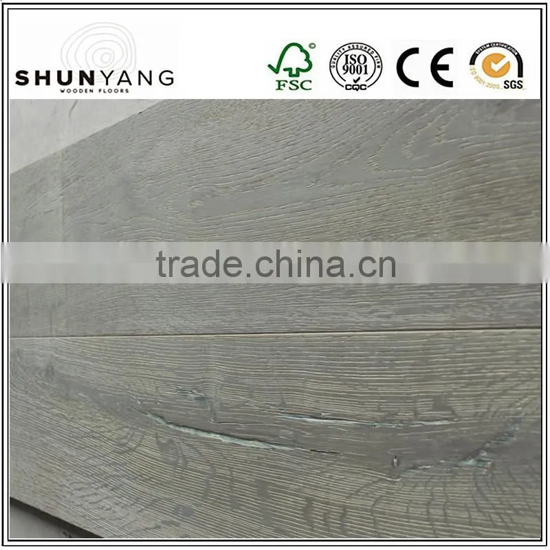 Grey Oiled White Engineered Oak Wood Floors China Factory