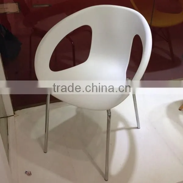 backrest chair with metal leg