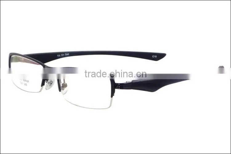 Fashion design half rim metal TR90 men eyeglasses frame