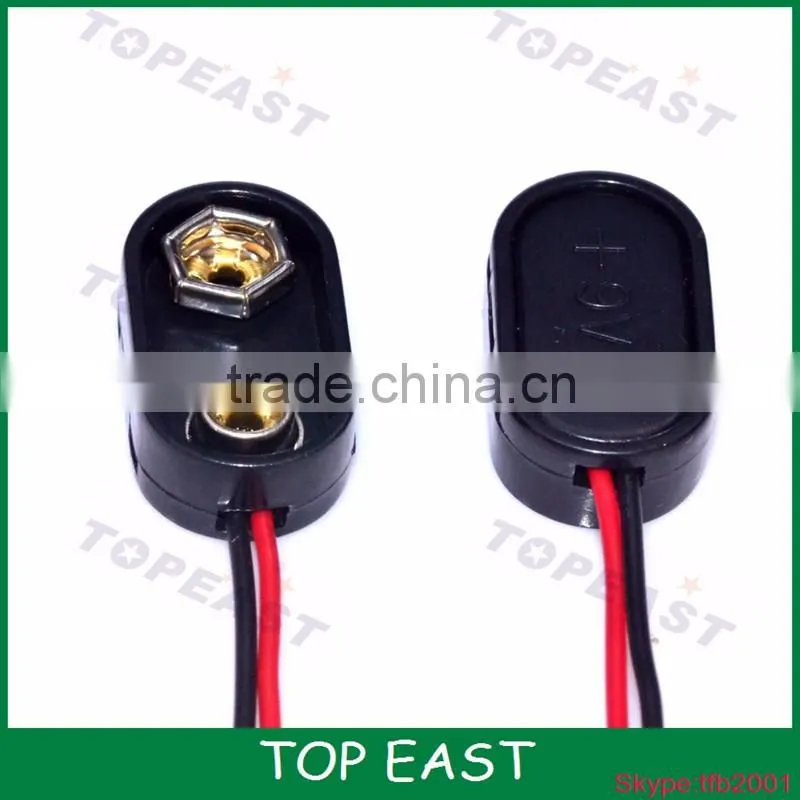 High quality copper material 9v battery snap clip Connector w Lead Wires