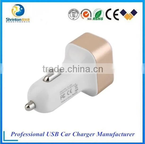 Triple USB Universal Car Charger Adapter 3 Port 2A 2.1A 1A For Cell Phone