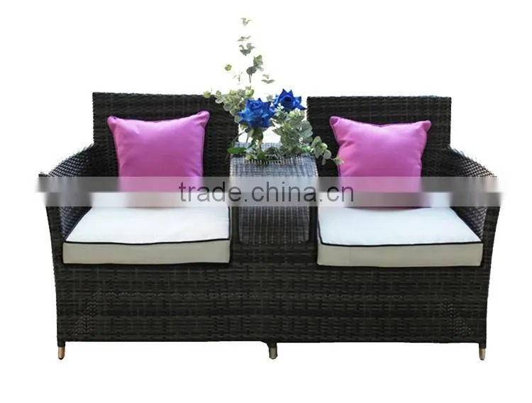 Classical New Design Outdoor Leisure Double Couple Cushions For Cheap Wicker Rattan Chair