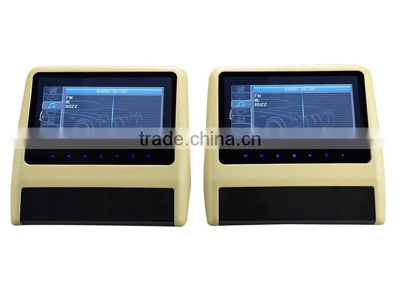9"Headrest DVD with USB port ,SD slot,Wireless games,without pillow,auto monitor
