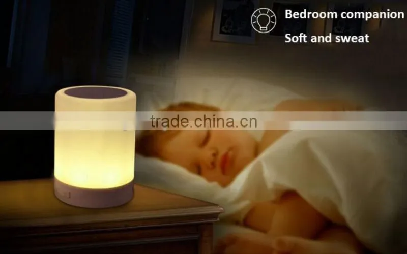 night light touch change color RGB warm white bluetooth speaker TF card DC5V for party outdoor living room child read package