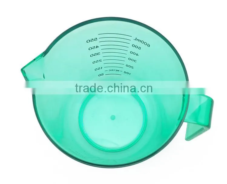 Green plastic food measure jug