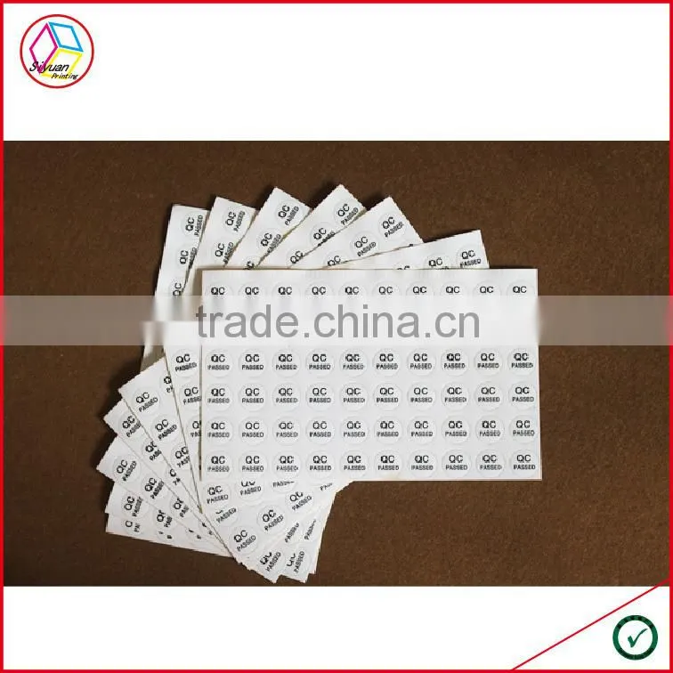 High Quality Qc Pass Stickers