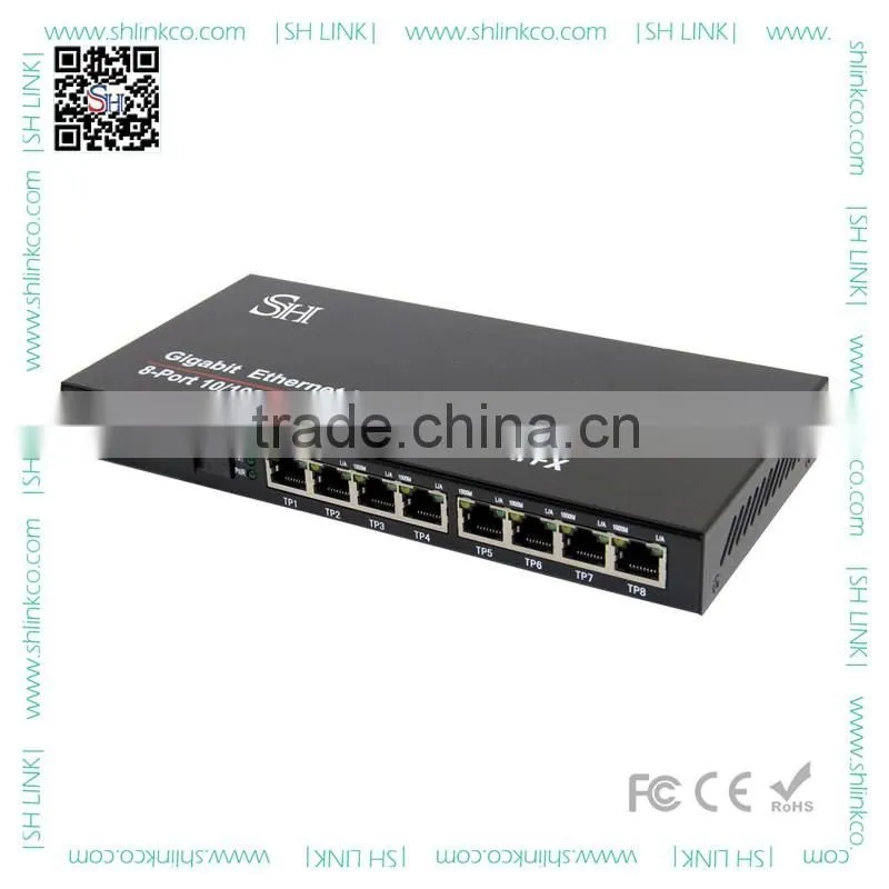 Factory supply nice price 9 ports 10/100/1000M Fibre optic ethernet switch