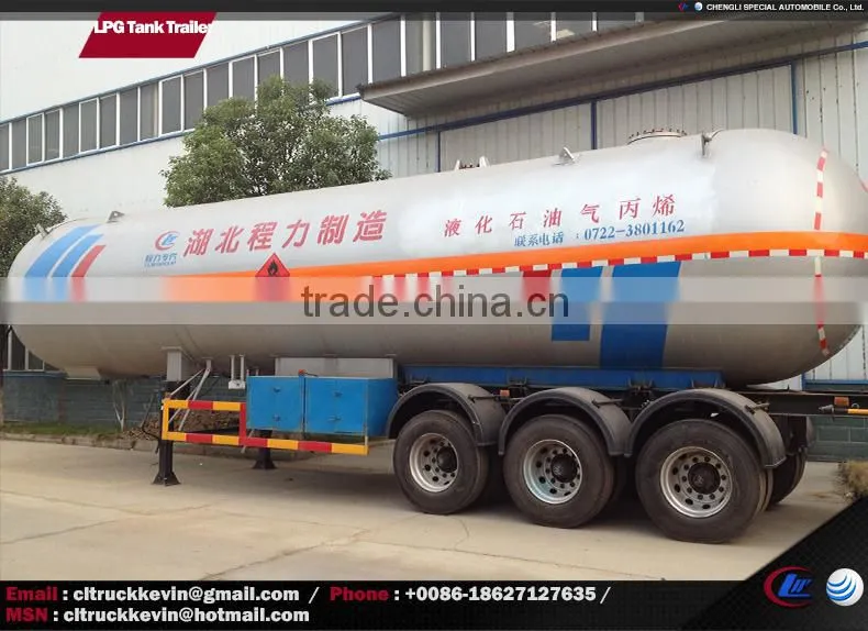 3 Axles 50m3 LPG Gas Tank Trailer