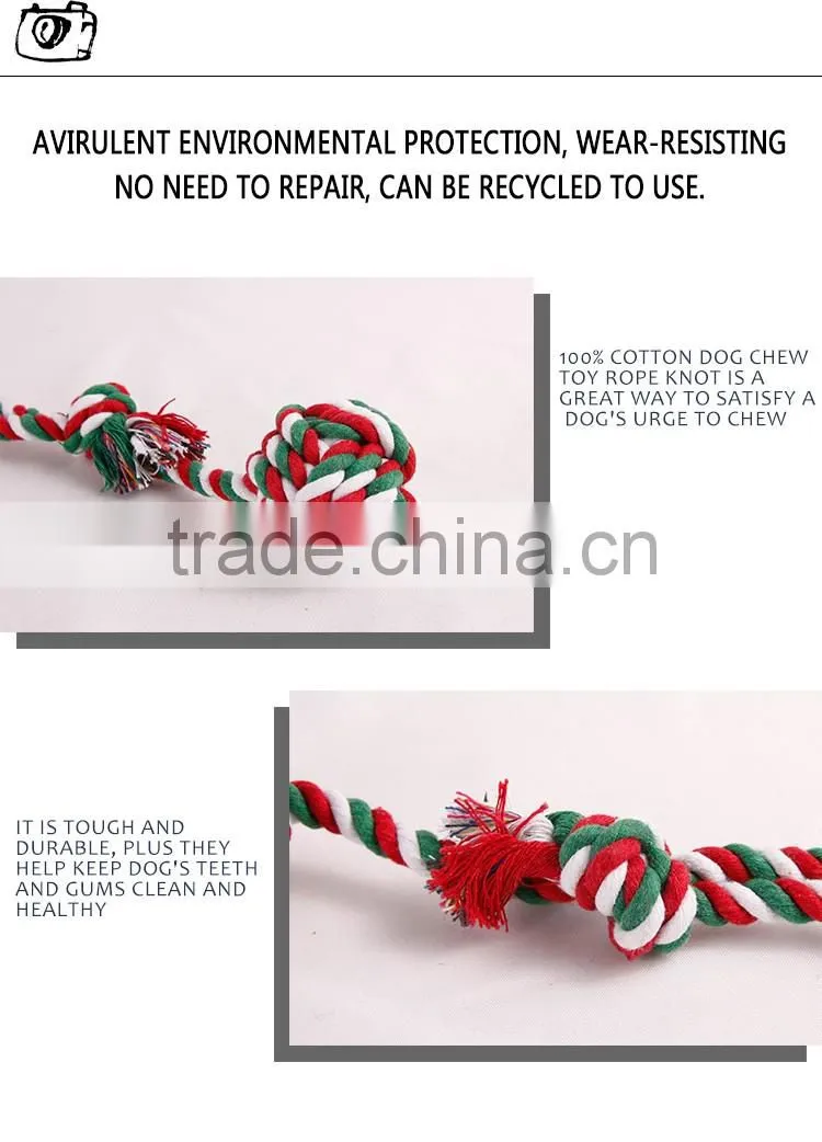 hot selling factory directly cotton rope toy with knot dog chew toy