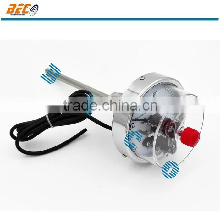 (WSSX-401) 100mm standard thread back connection oil filling type electric contact temperature gauge prices