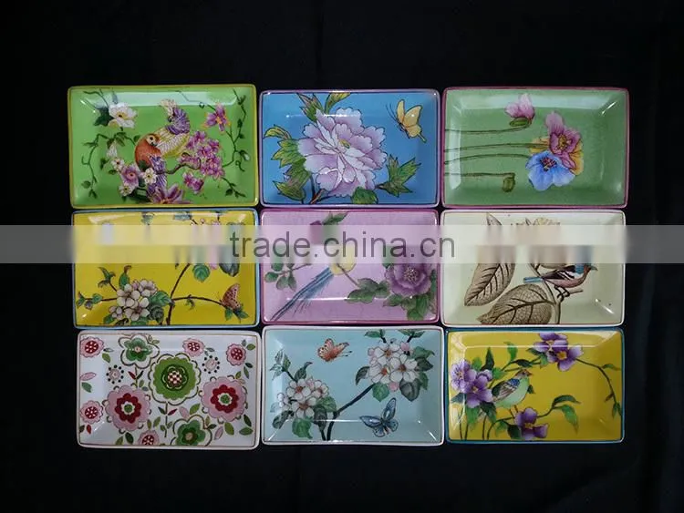 2015 Hot Sale ceramic square flower plates dishes