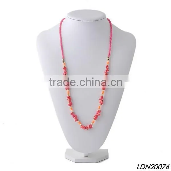 Gold rhinestone resin pendant necklace
