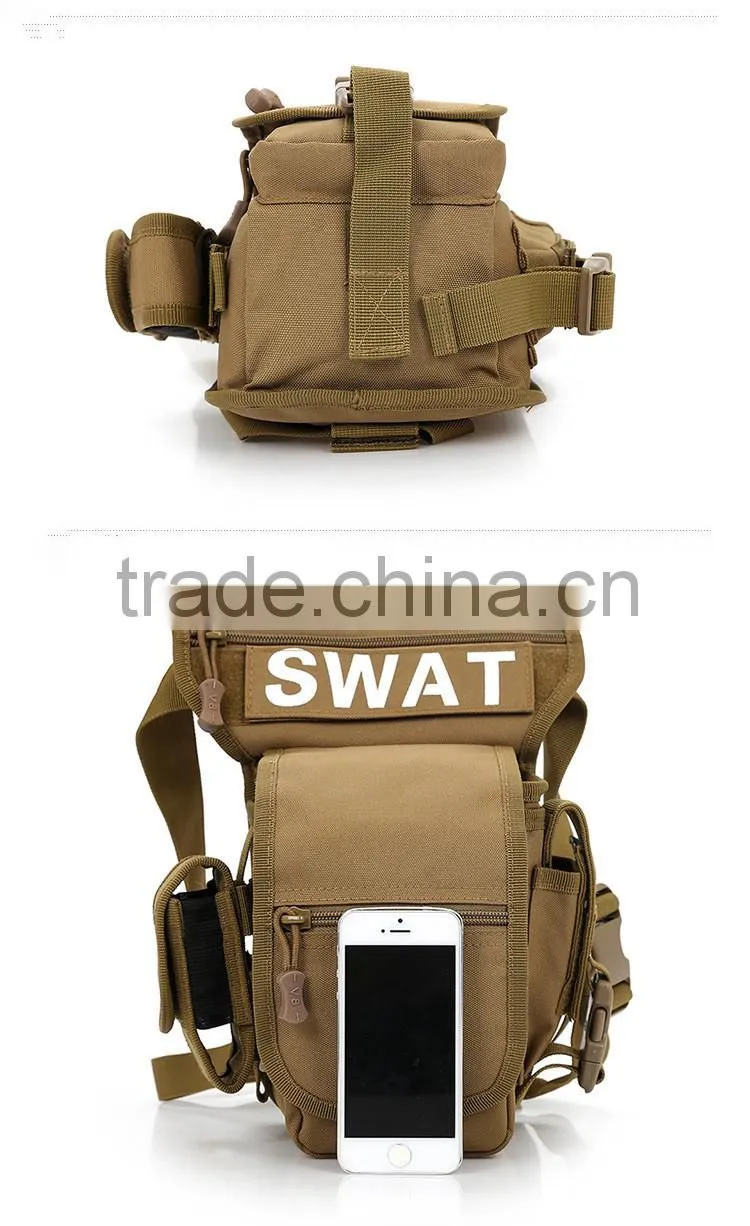 Outdoor camo tactical military leg bag