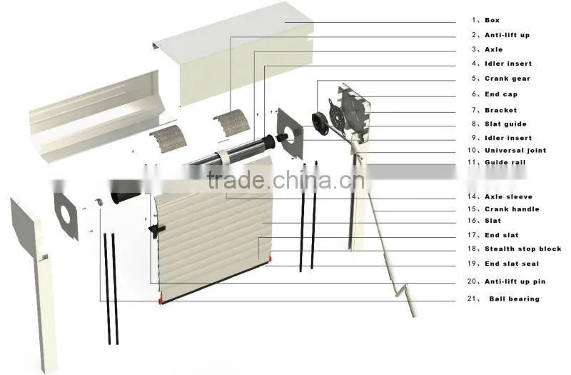 electric commercial door/steel garage door parts/rolling up door Quality Choice