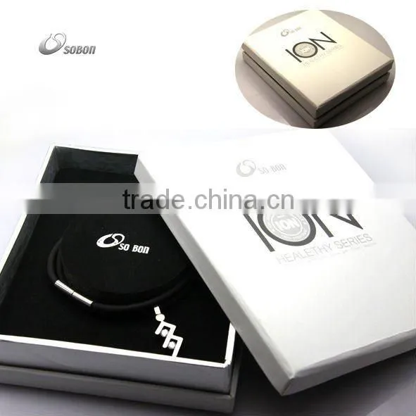 SOBON heart pendant fashion necklace in health energy germanium anion titanium