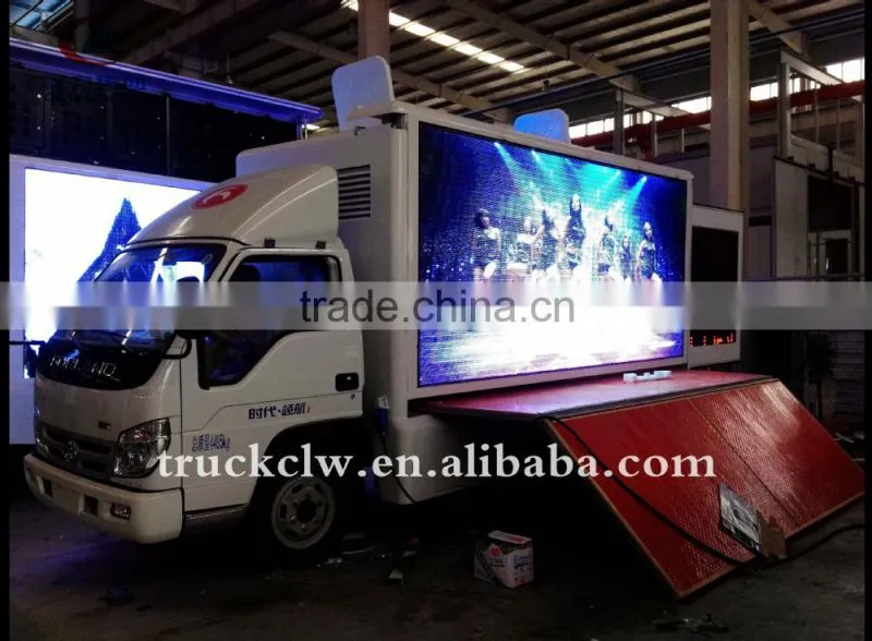 Strong visual impact Led mobile stage advertising truck for roadshow Foton Forland 4x2