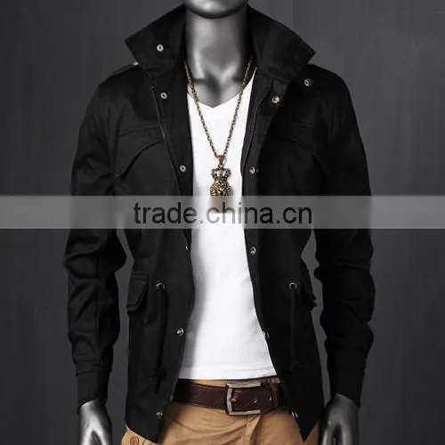 LQ men's classic military coat jacket