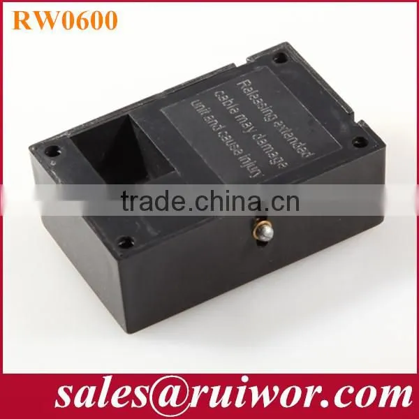 Cuboid Retractable anti-theft steel cable for retail product positioning with pause function