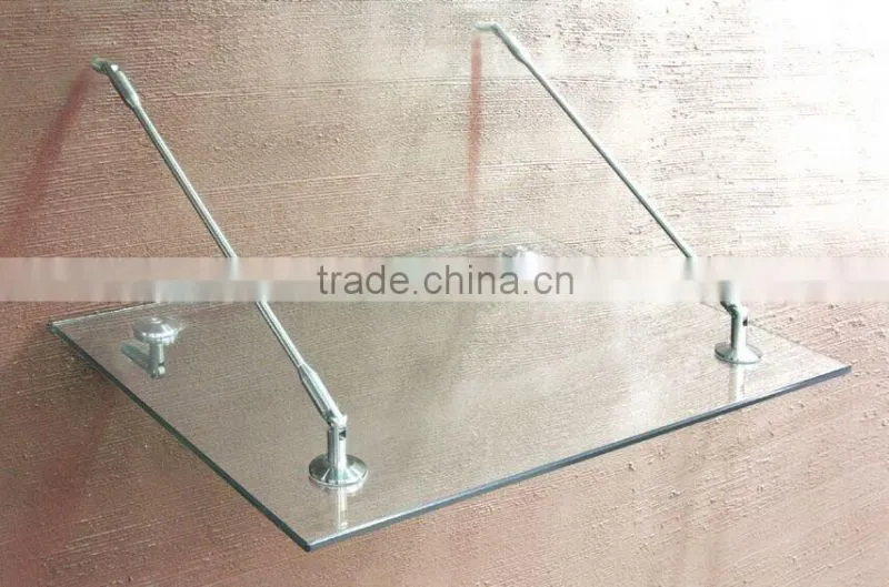 high quality stainless steel 316 glass to wall connector for glass canopy