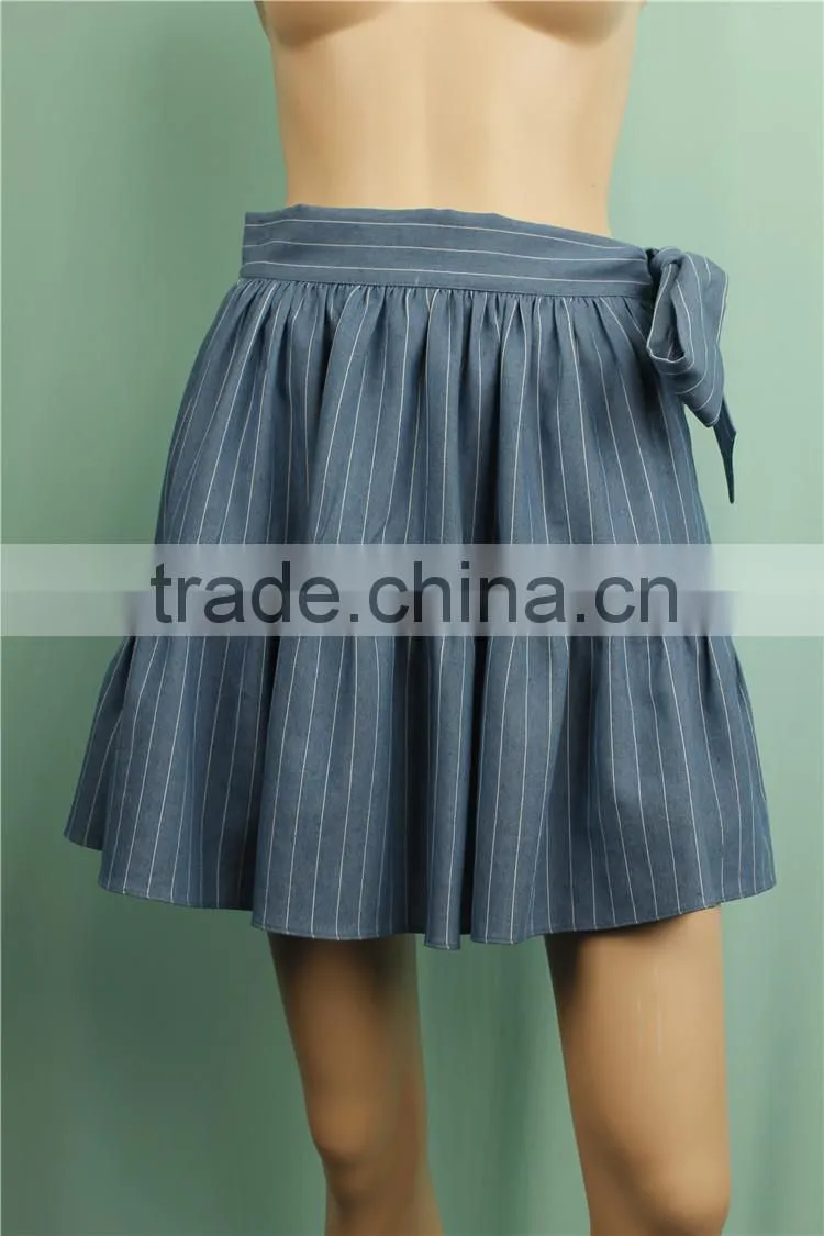 2016 S/S hot sell own design pleated women short skirt