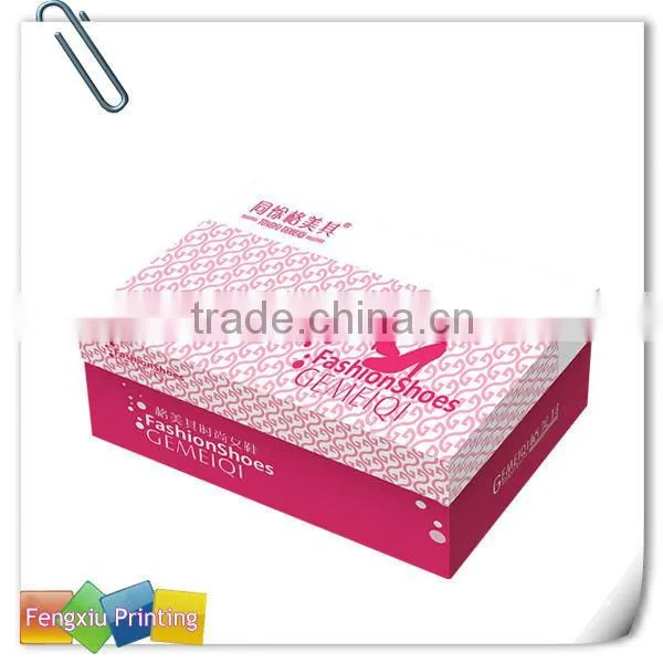 Cardboard Pink Shoe Boxes with Logo