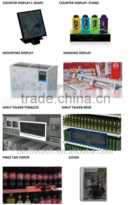 inserting epaper display Menu Board holder promotion advertisement for led wall screen