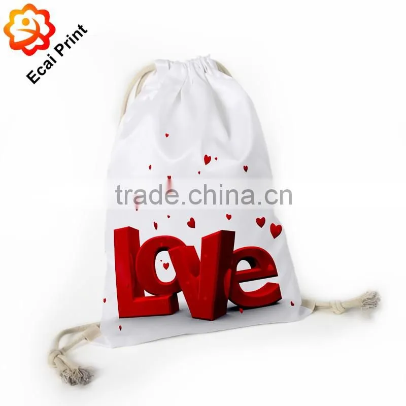 2016 hot sell custom printing drawstring bag with designs