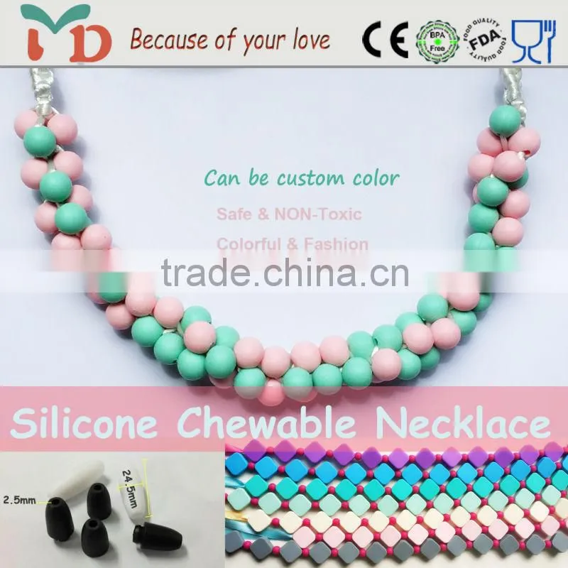 Silicone Teething Beads For Jewelry/FDA Baby Chew Beads BPA Free Food Grade Silicone Teething Beads