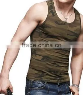 2015 Latest design Mens cotton camo vest