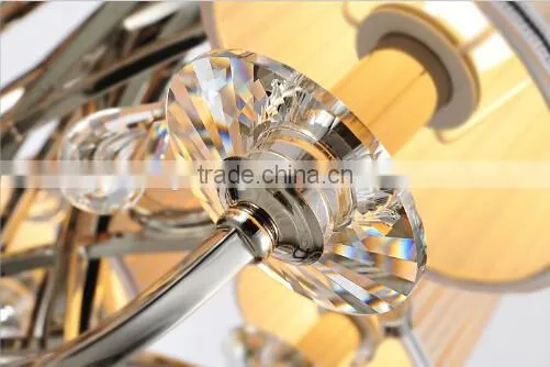 Good Quality K9 Crystal Chandelier Living Room Chandelier,Dining Room Chandelier light with 18 lights with lamp shade