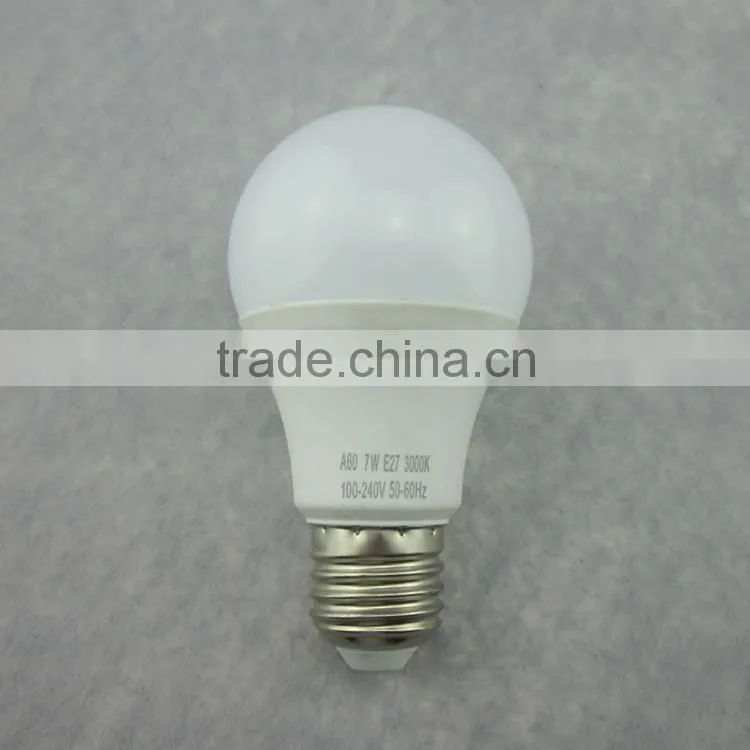 a60 pass EMC cri 80 height compatible 7w led dimmable bulbs