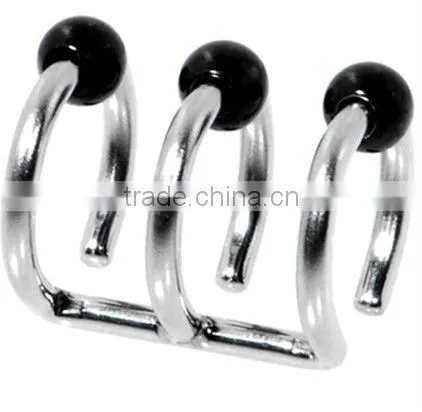 Non Pierced Clip On Ball Closure Ring&fashion men ear stud&fake non pierecing earring