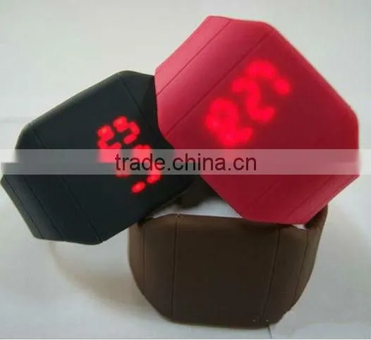 2013 Fahion super thin band silicon Led watch