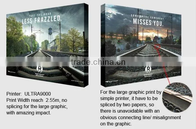 High speed 3.4m large format solvent printer, flex banner printing machine price