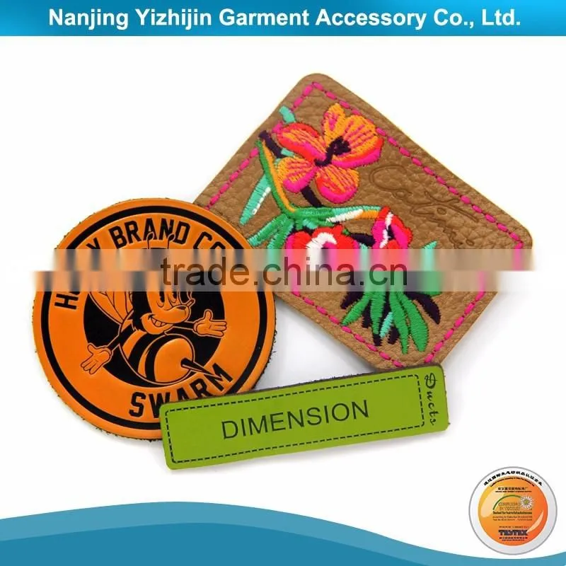 New Design China Supplier Fake Leather Labels Patches