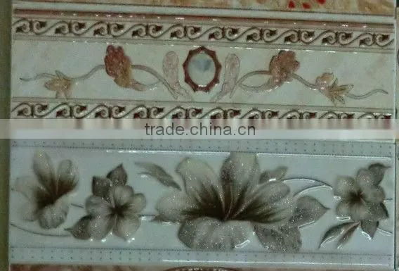 100x300mm china factory cheap relief Algeria ceramic border tiles