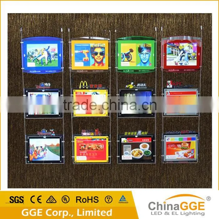 Slim backlight LED frame acrylic light panel real estate agents window display