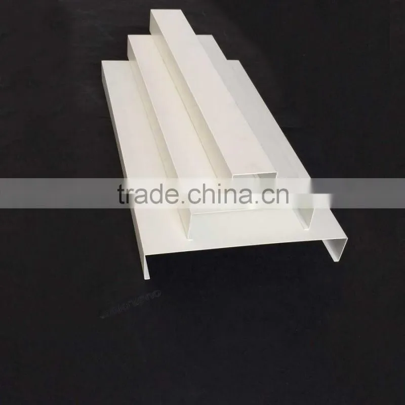 Various Width Suspended Metal Ceiling Panel Aluminum B - shaped Open Strip Ceiling