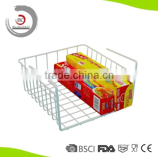 Multifunction iron flooding plastic cabinets basket hanging basket tableware basket