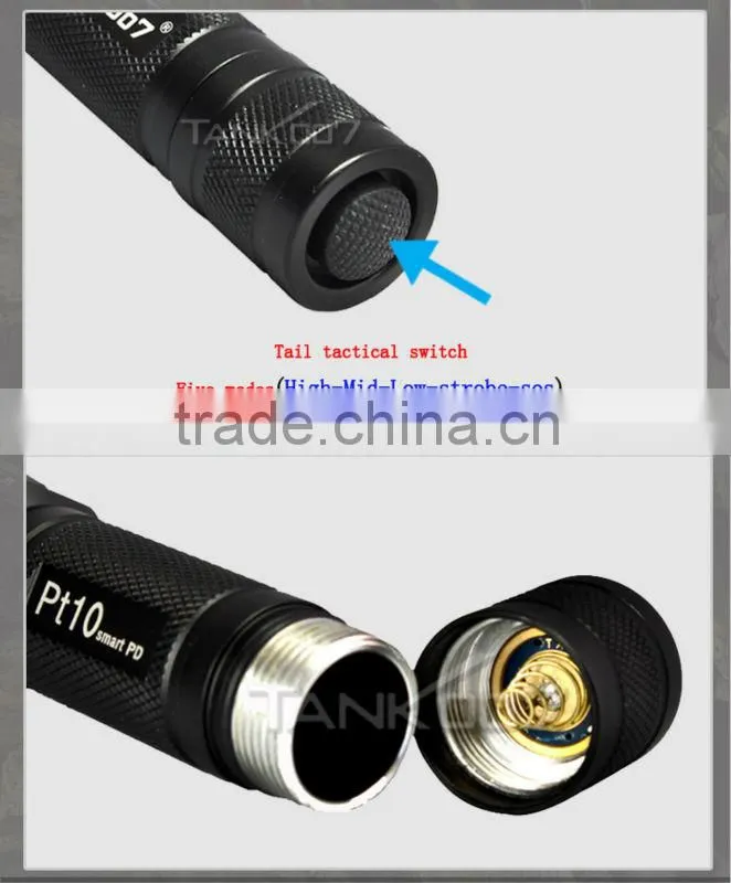 500Lumens IPX-8 Waterproof LED Tacitcal torch
