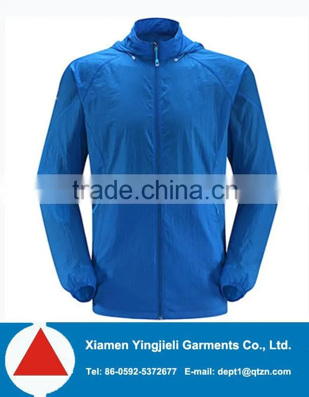 2015 adult lightweight packable hooded rain jacket wind jacket