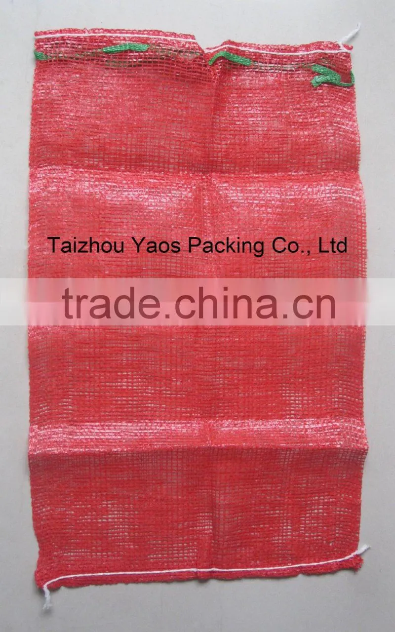 red PP tubular mesh bag onion circular tubular bag
