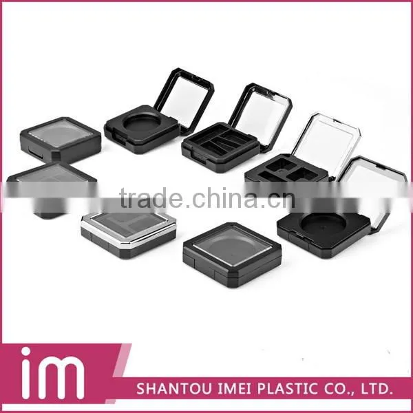 Wholesale cosmetic manufacturer black empty square eyeshadow palette