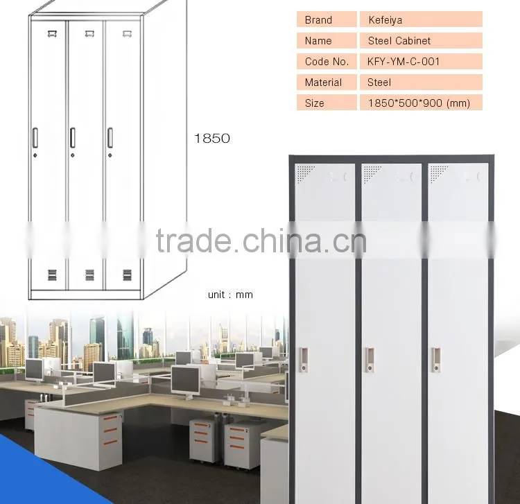 Office Furniture Metal Steel Metal Wardrobe Sliding Door Wheels